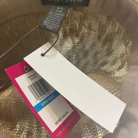 Vince Camuto polyester rim hat NWT: adjustable.4” rim - Picture 7 of 9